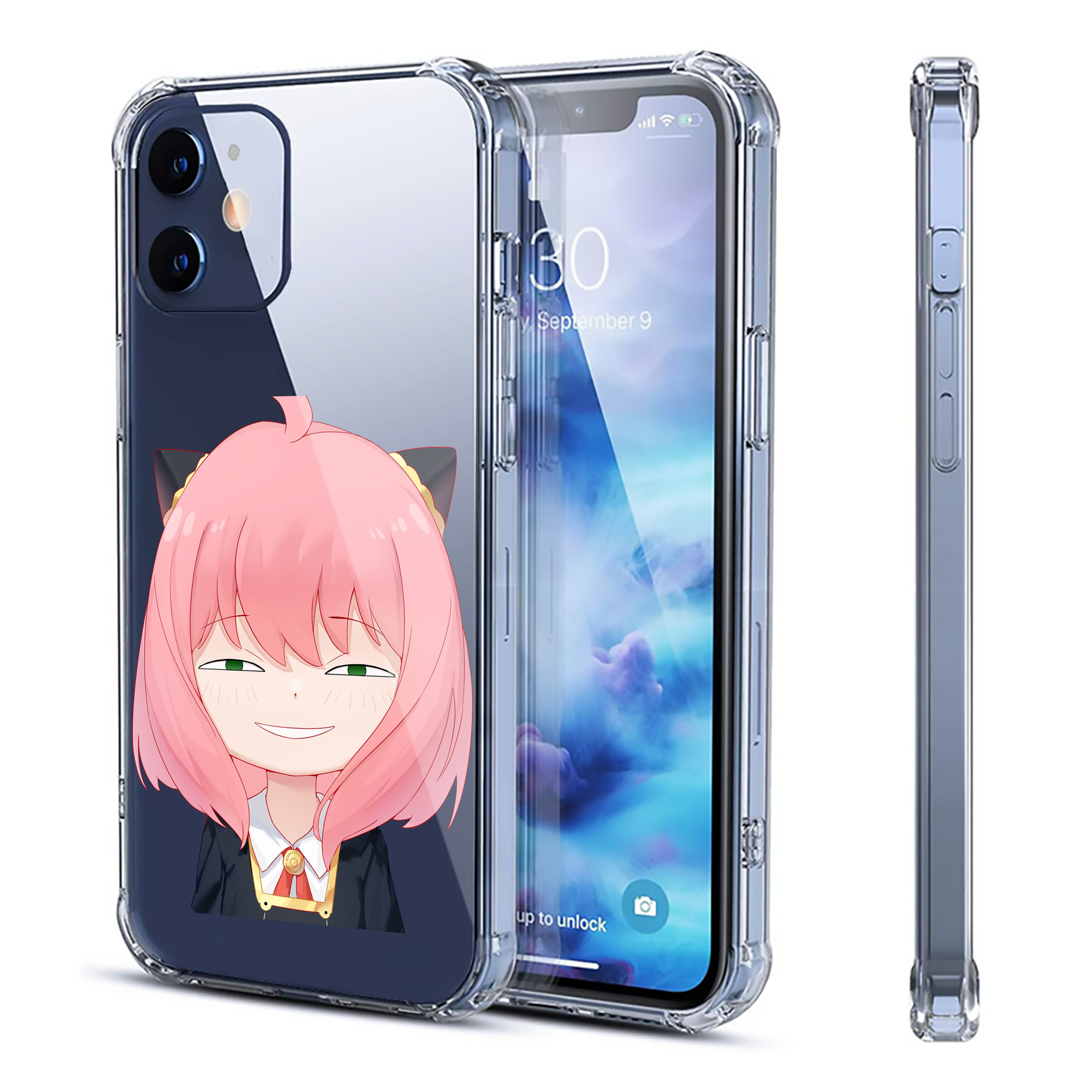 （画像用） SPY×FAMILY间谍家家酒 【iPhone 12シリーズ対応】透明スマホケース（クリアソフトケース）